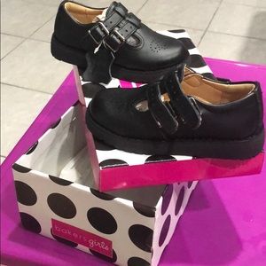 Toddler Black School Shoes Double Strap size 8 New
